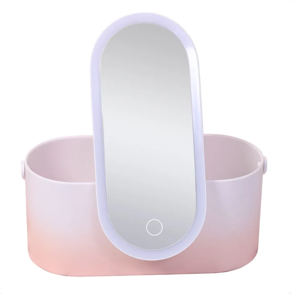 Portable LED Makeup Mirror Storage Box