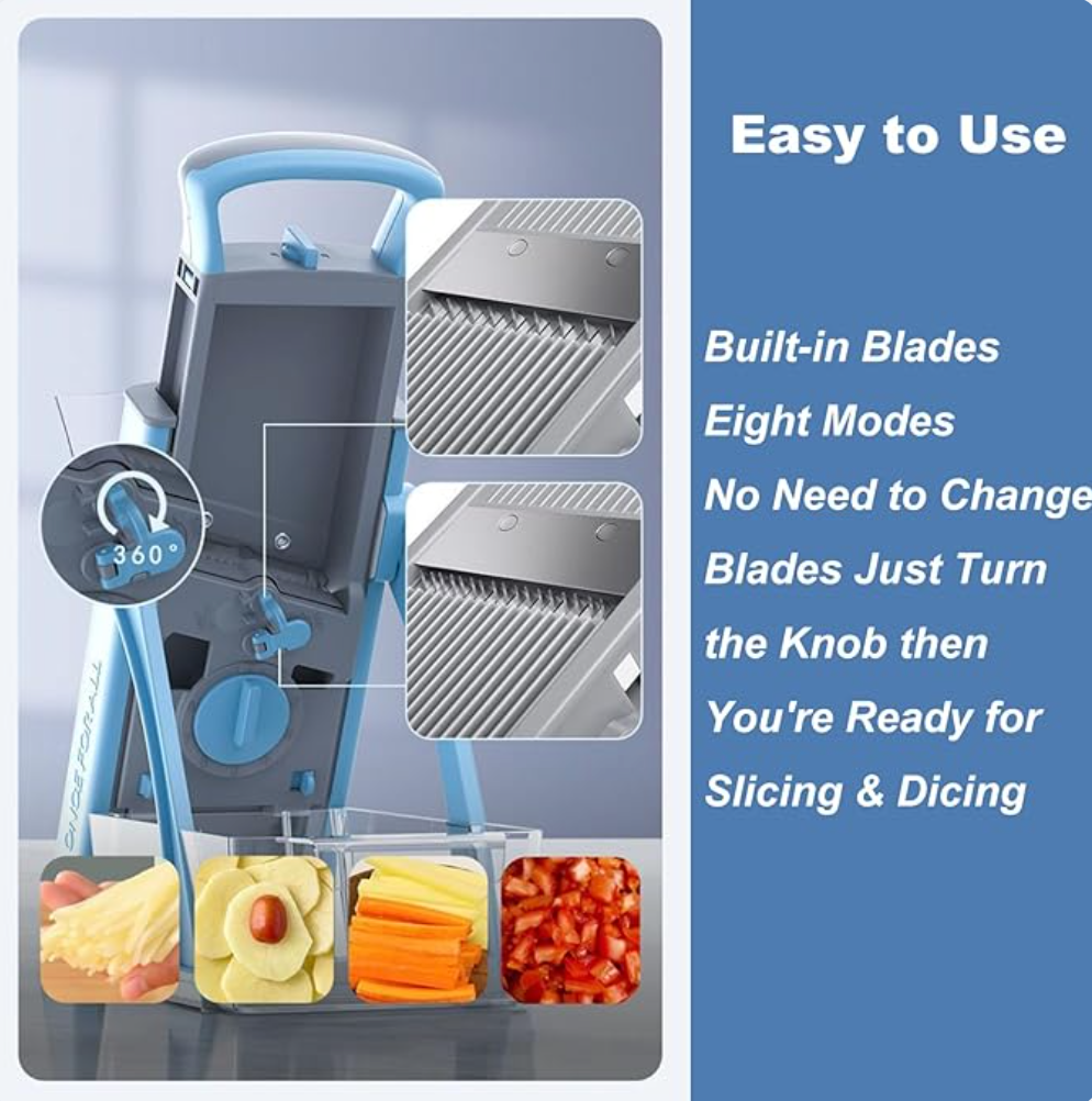 Multi-Function Vegetable Cutter with Storage Box