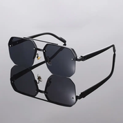 Octagon Rimless Sunglasses - Black